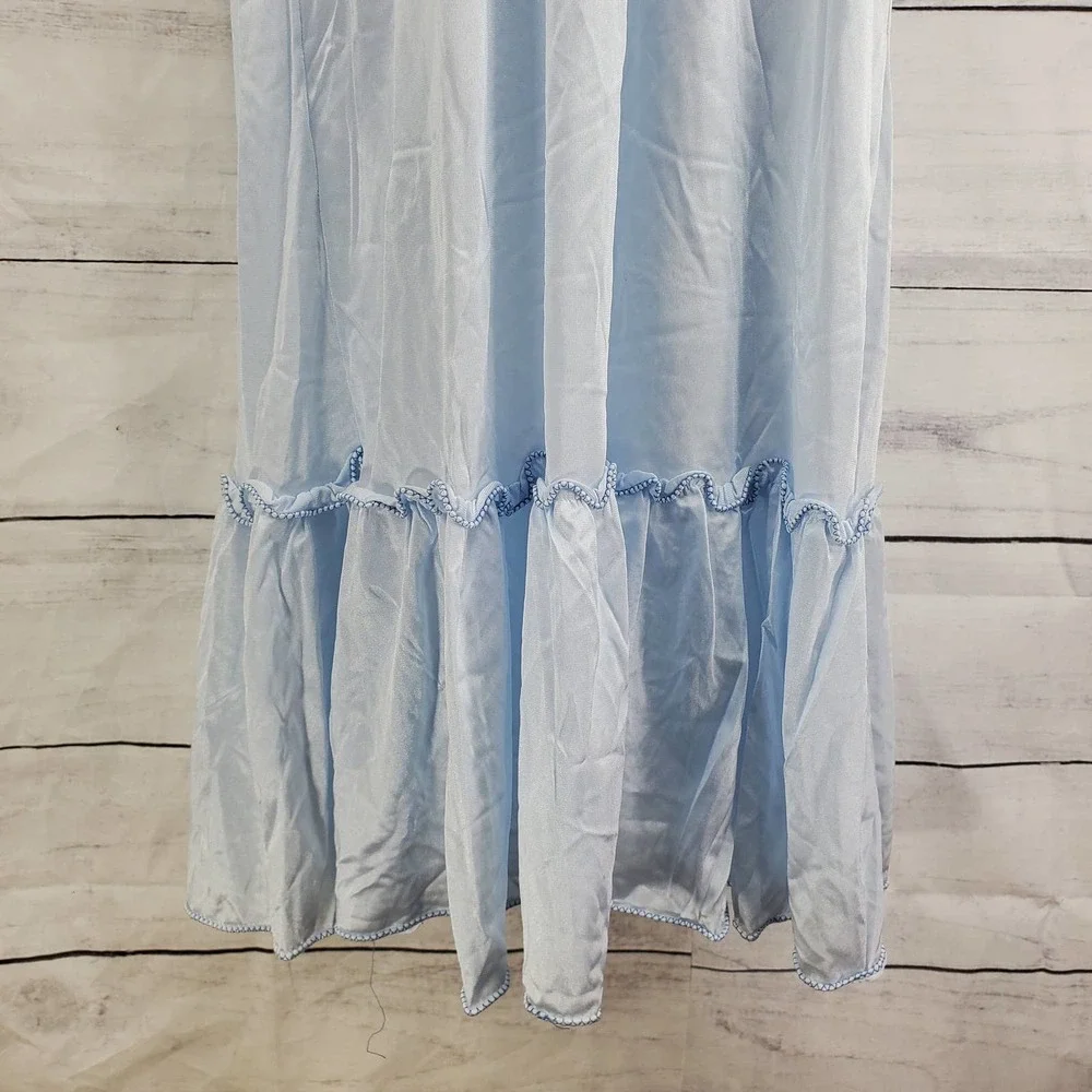 Vintage Chemise Ruffle Maxi Sleepwear Nightgown - Picture 5 of 5